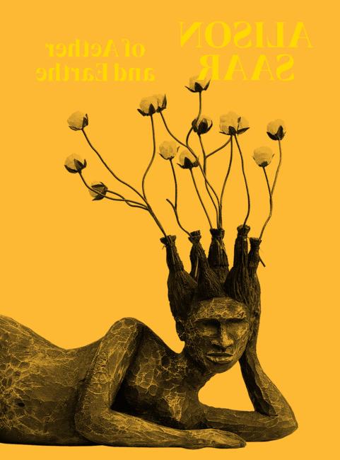 yellow book cover with image of sculpture figure with flowers growing from hair tied together